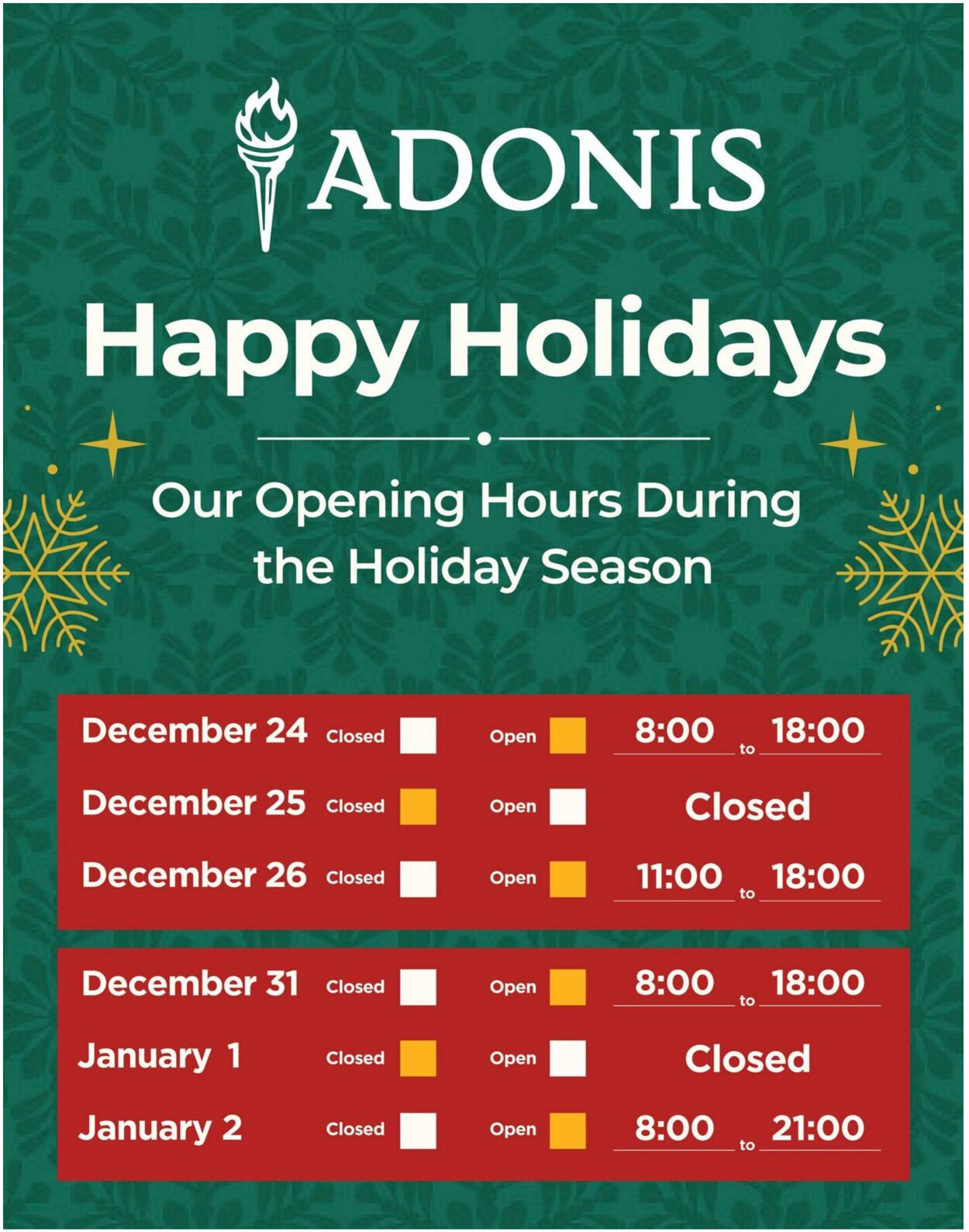 Flyer Adonis 18.12.2025 - 24.12.2025