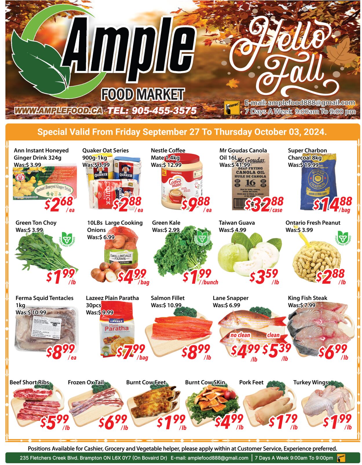 Ample Food Market Promotional flyers