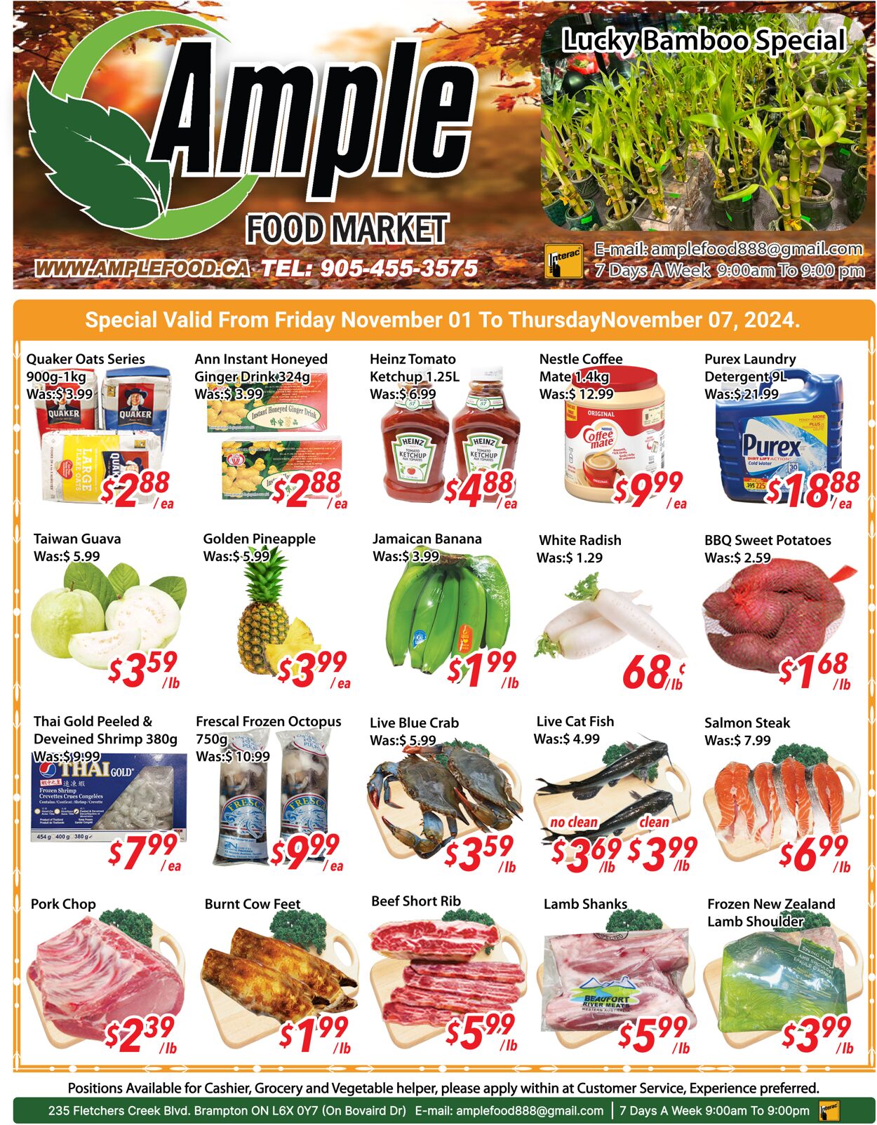 Ample Food Market Promotional flyers