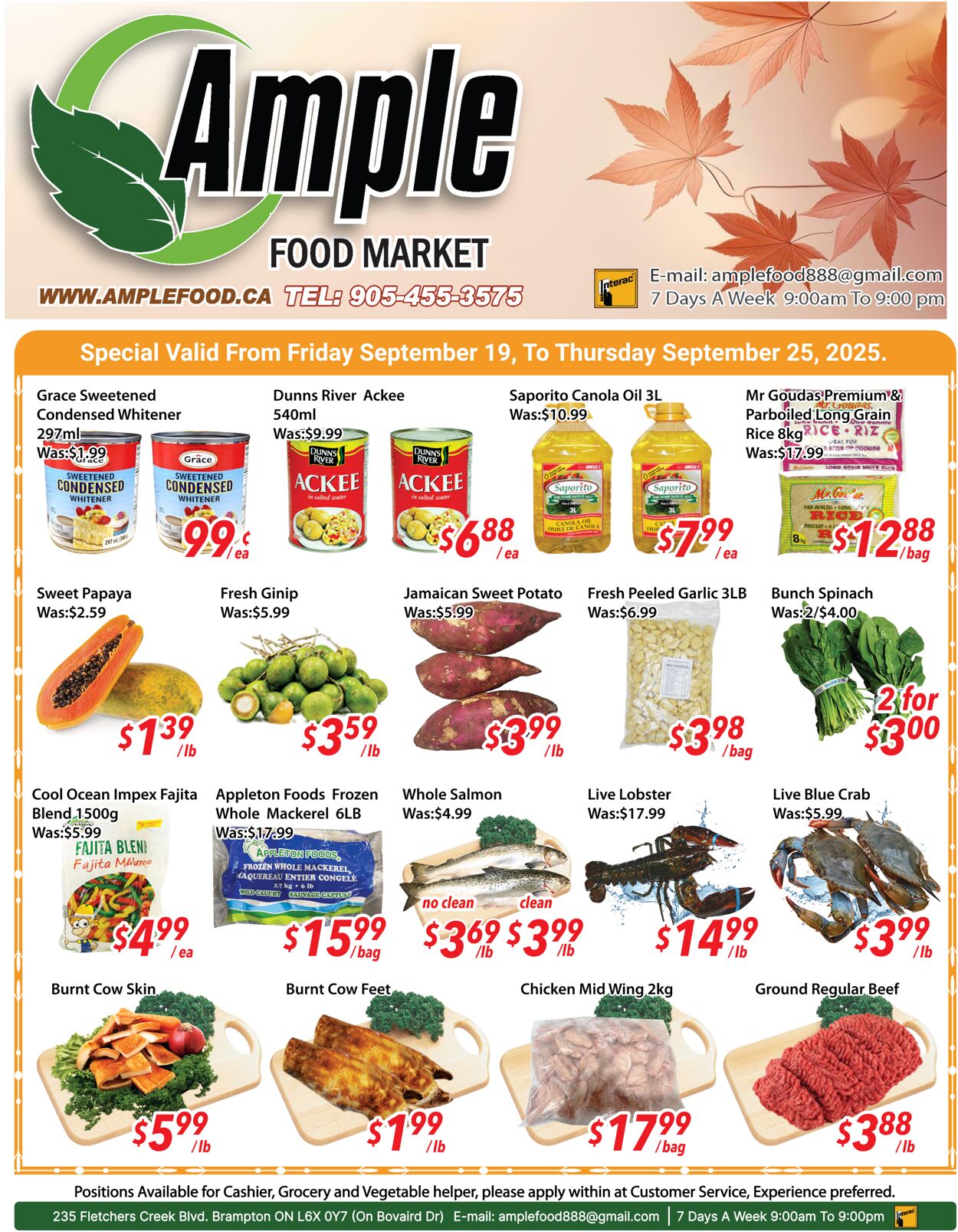 Flyer Ample Food Market 19.09.2025 - 25.09.2025
