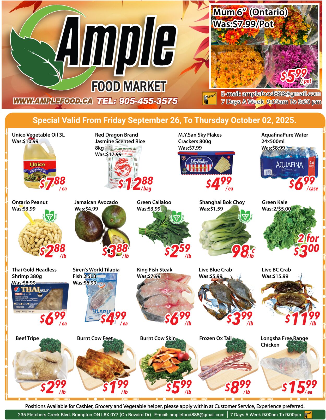Flyer Ample Food Market 26.09.2025 - 02.10.2025