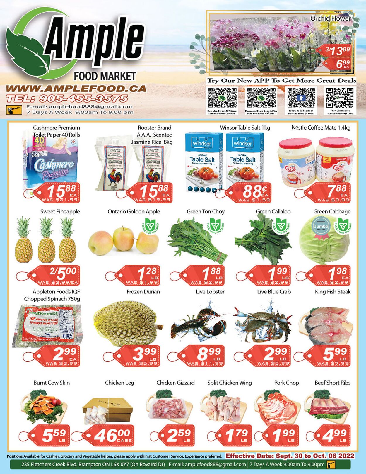 Ample Food Market Promotional flyers