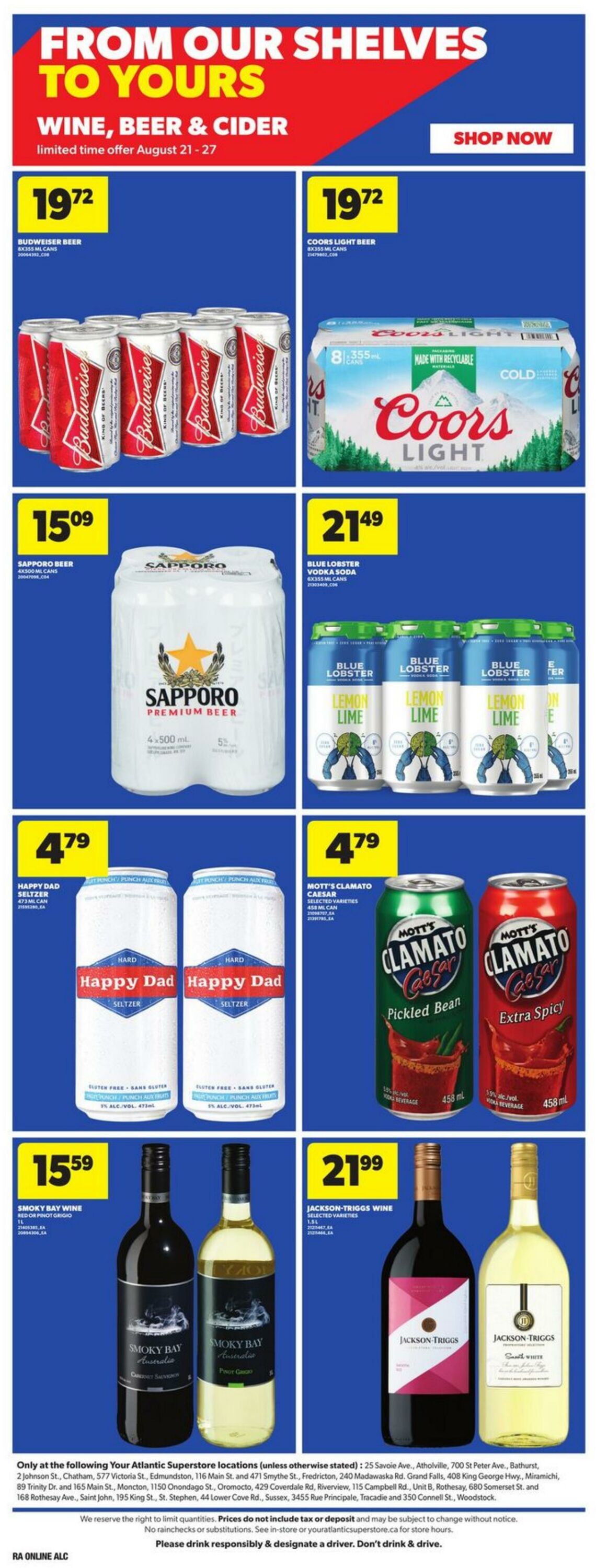 Flyer Atlantic Superstore 21.08.2025 - 27.08.2025
