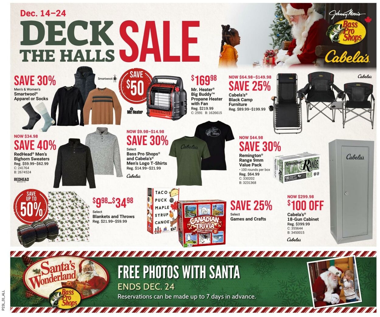 Bass Pro Shops Promotional Flyer Christmas 2023 Valid from 14.12 to 24.12 Page nb 1