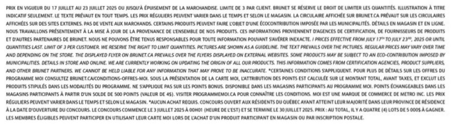 Flyer Brunet 17.07.2025 - 23.07.2025
