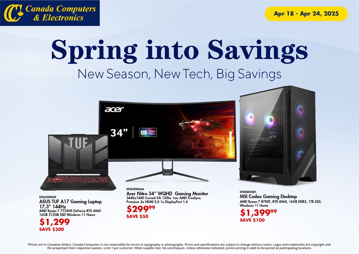 Flyer Canada Computers 18.04.2025 - 25.04.2025