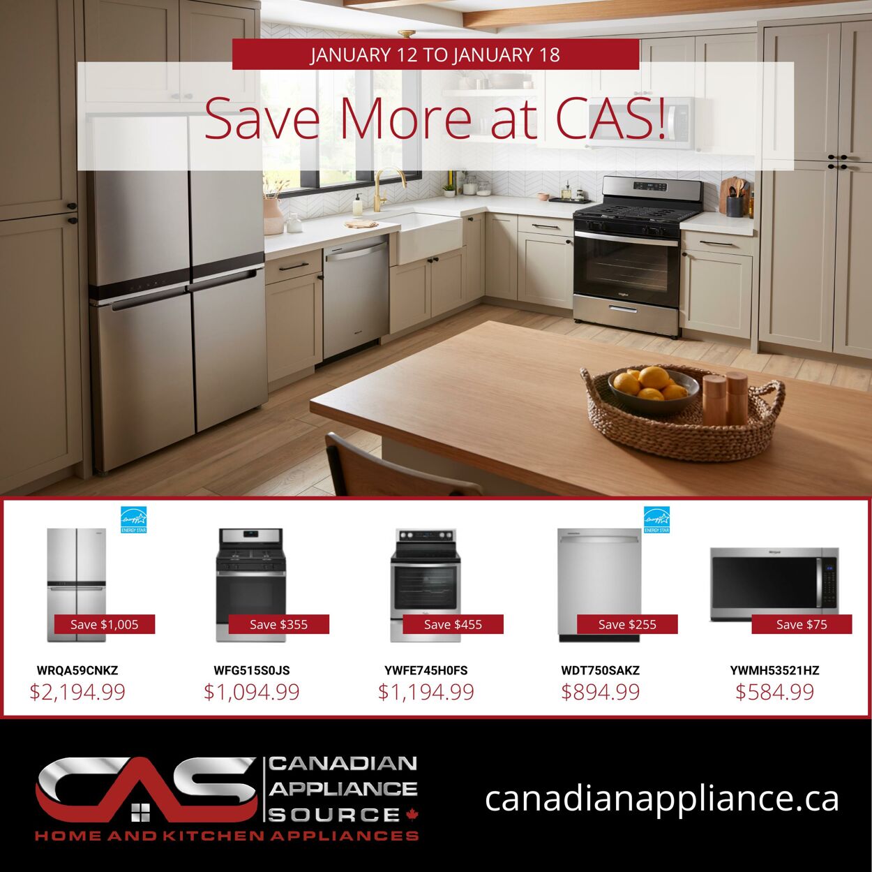 Flyer Canadian Appliance Source 12.01.2023-18.01.2023