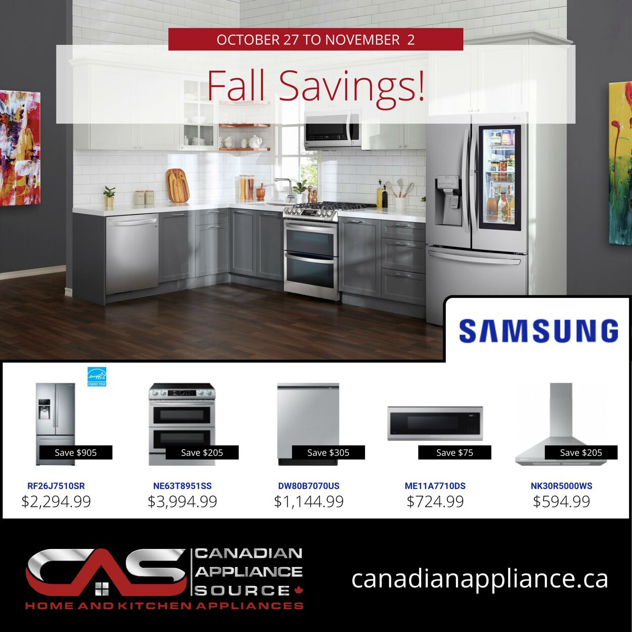 Flyer Canadian Appliance Source 27.10.2022 - 02.11.2022