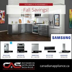 Flyer Canadian Appliance Source 27.10.2022-02.11.2022