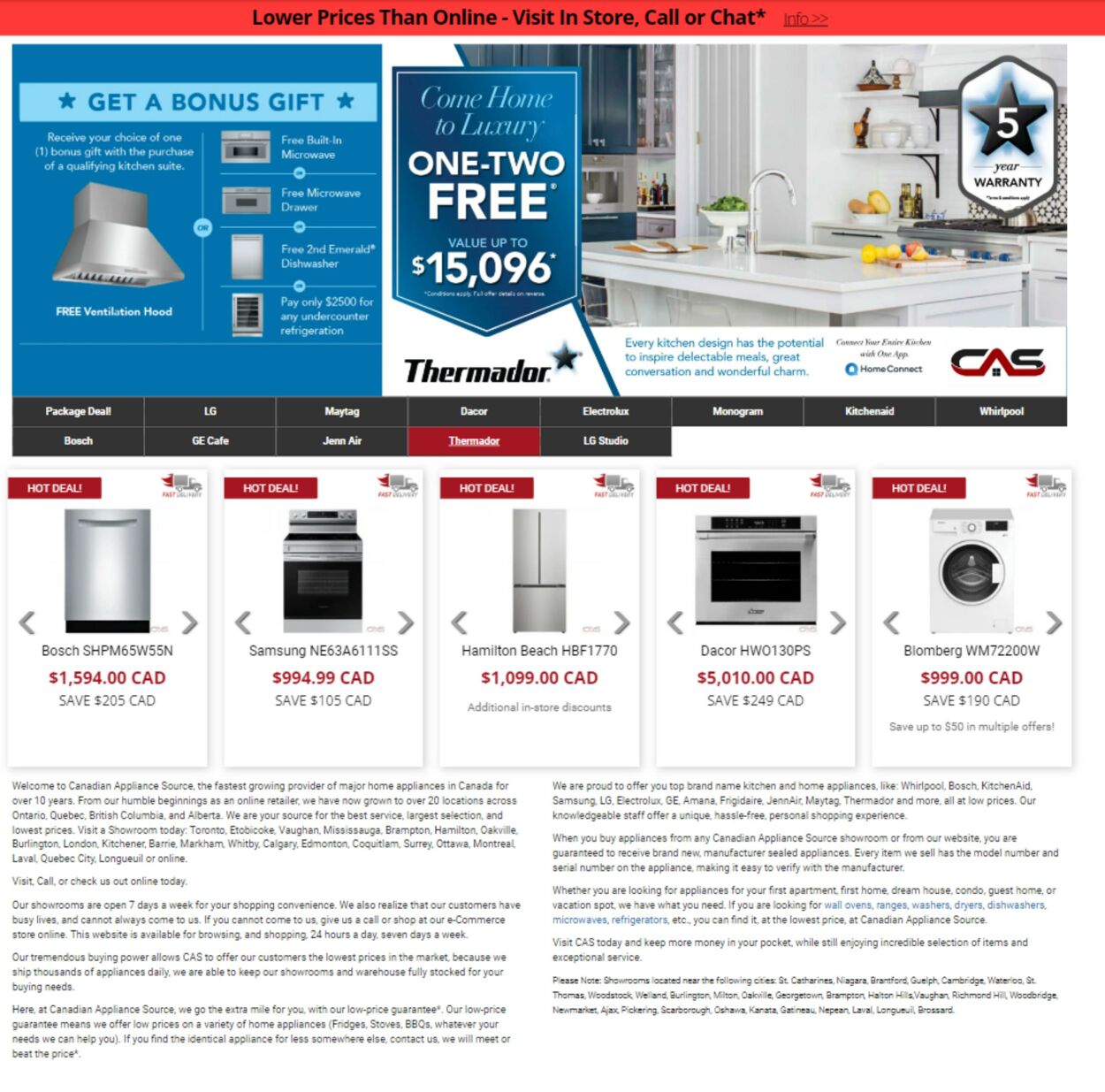 Flyer Canadian Appliance Source 11.05.2023 - 17.05.2023