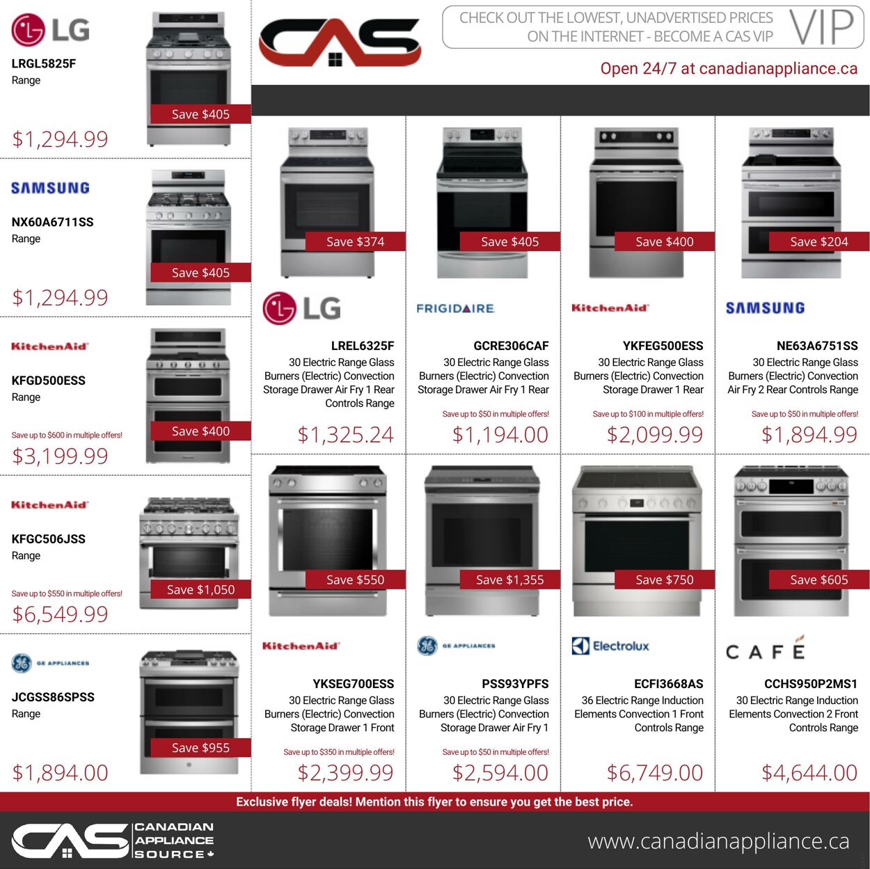Flyer Canadian Appliance Source 24.11.2022 - 30.11.2022