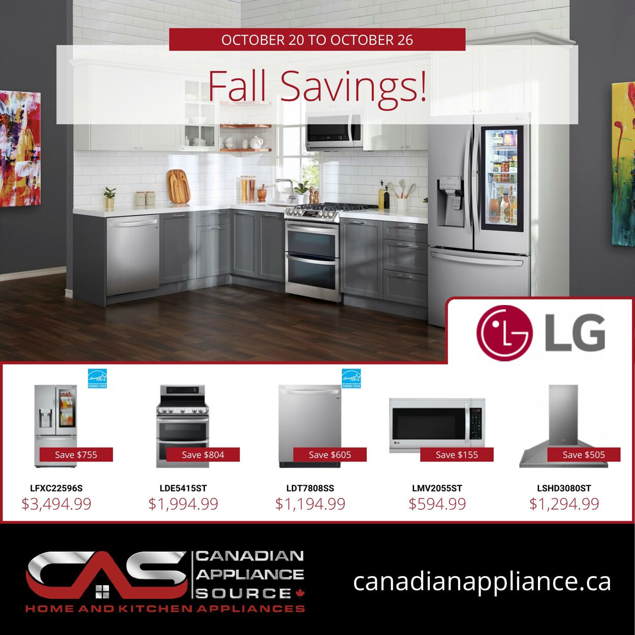 Flyer Canadian Appliance Source 20.10.2022 - 26.10.2022