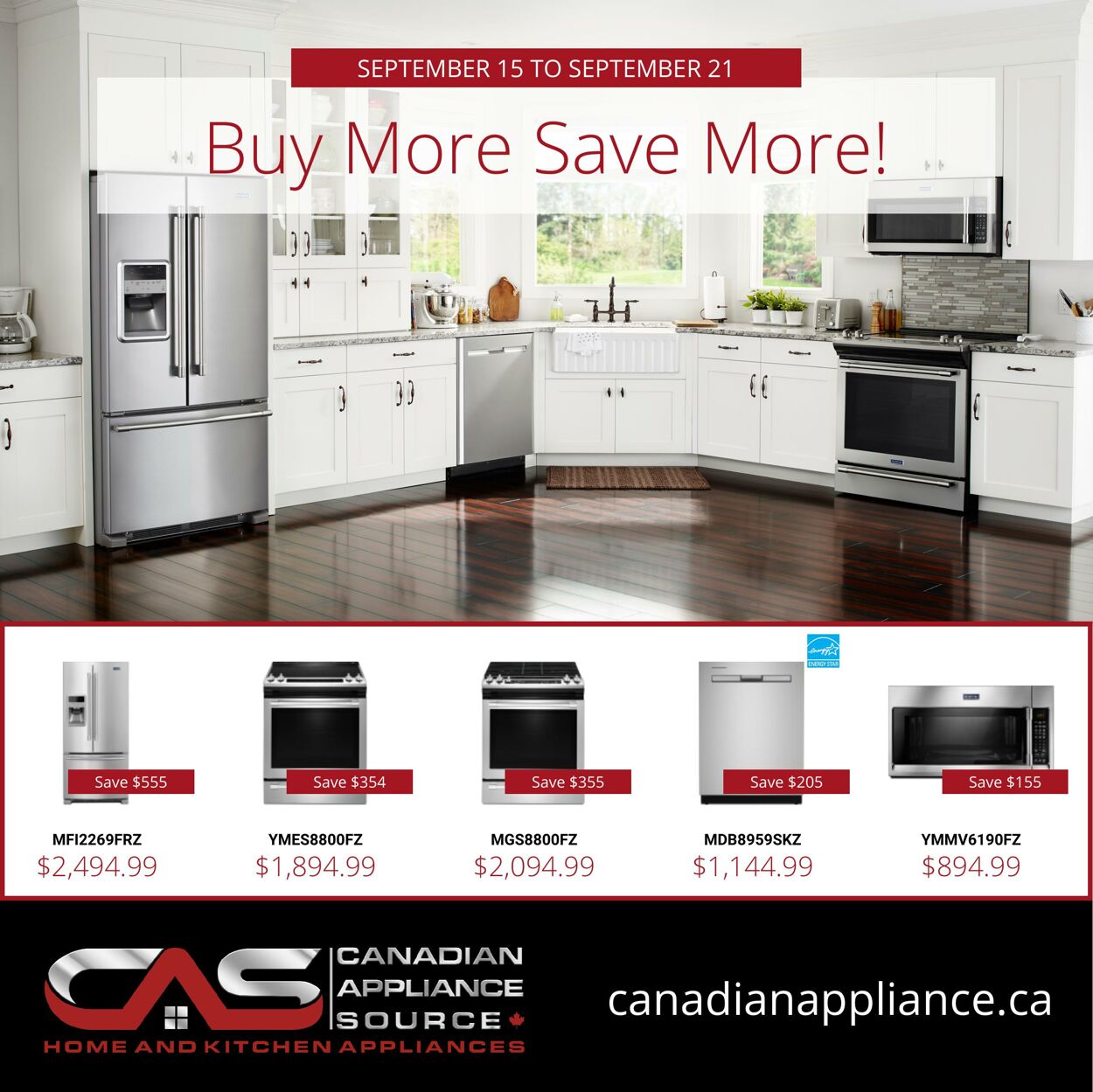 Flyer Canadian Appliance Source 15.09.2022 - 21.09.2022