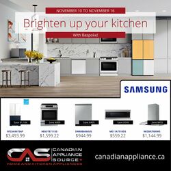 Flyer Canadian Appliance Source 10.11.2022-16.11.2022