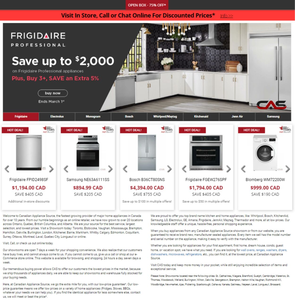 Flyer Canadian Appliance Source 09.02.2023 - 15.02.2023