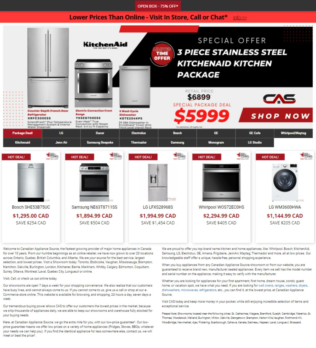 Flyer Canadian Appliance Source 27.04.2023 - 03.05.2023