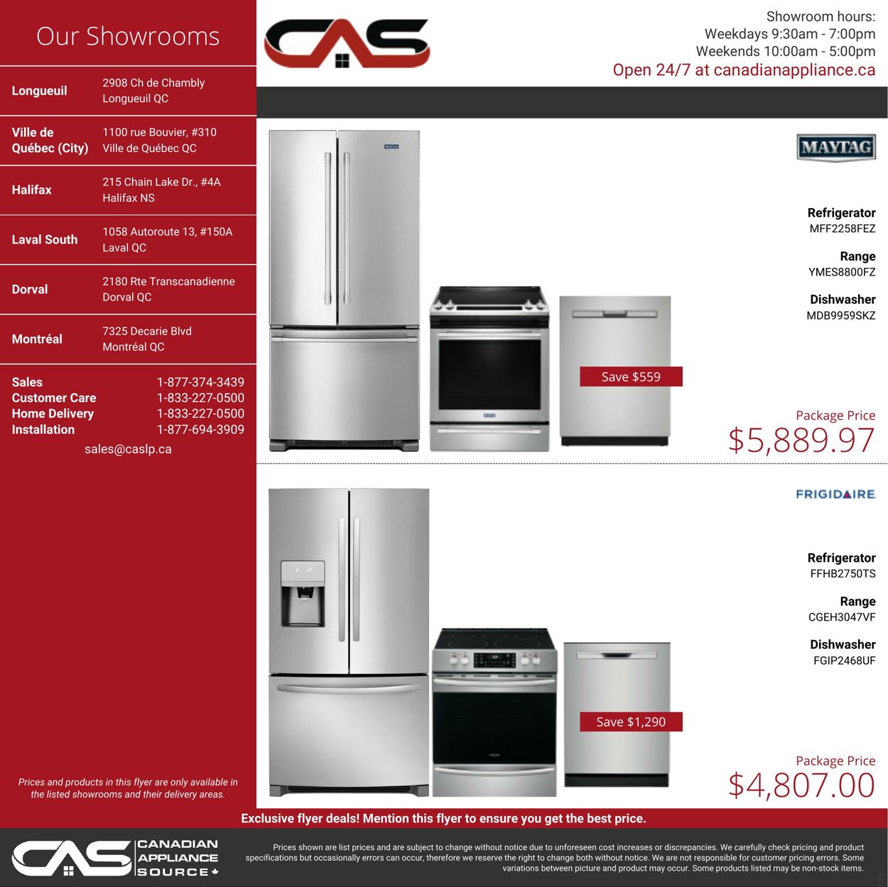Flyer Canadian Appliance Source 28.07.2022 - 03.08.2022