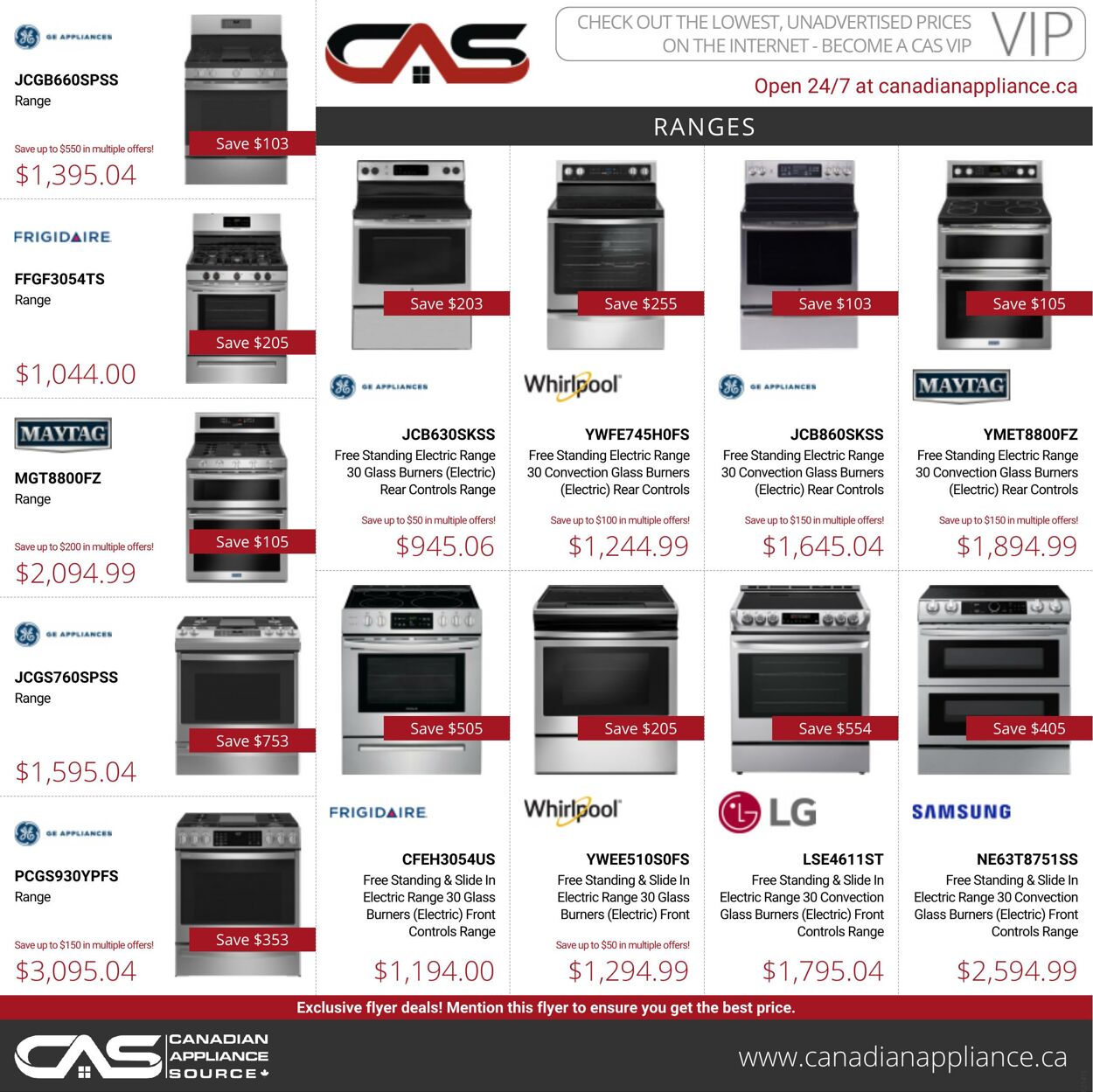 Flyer Canadian Appliance Source 14.10.2021 - 20.10.2021