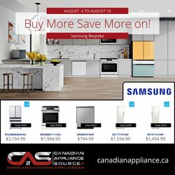 Flyer Canadian Appliance Source 04.08.2022-10.08.2022