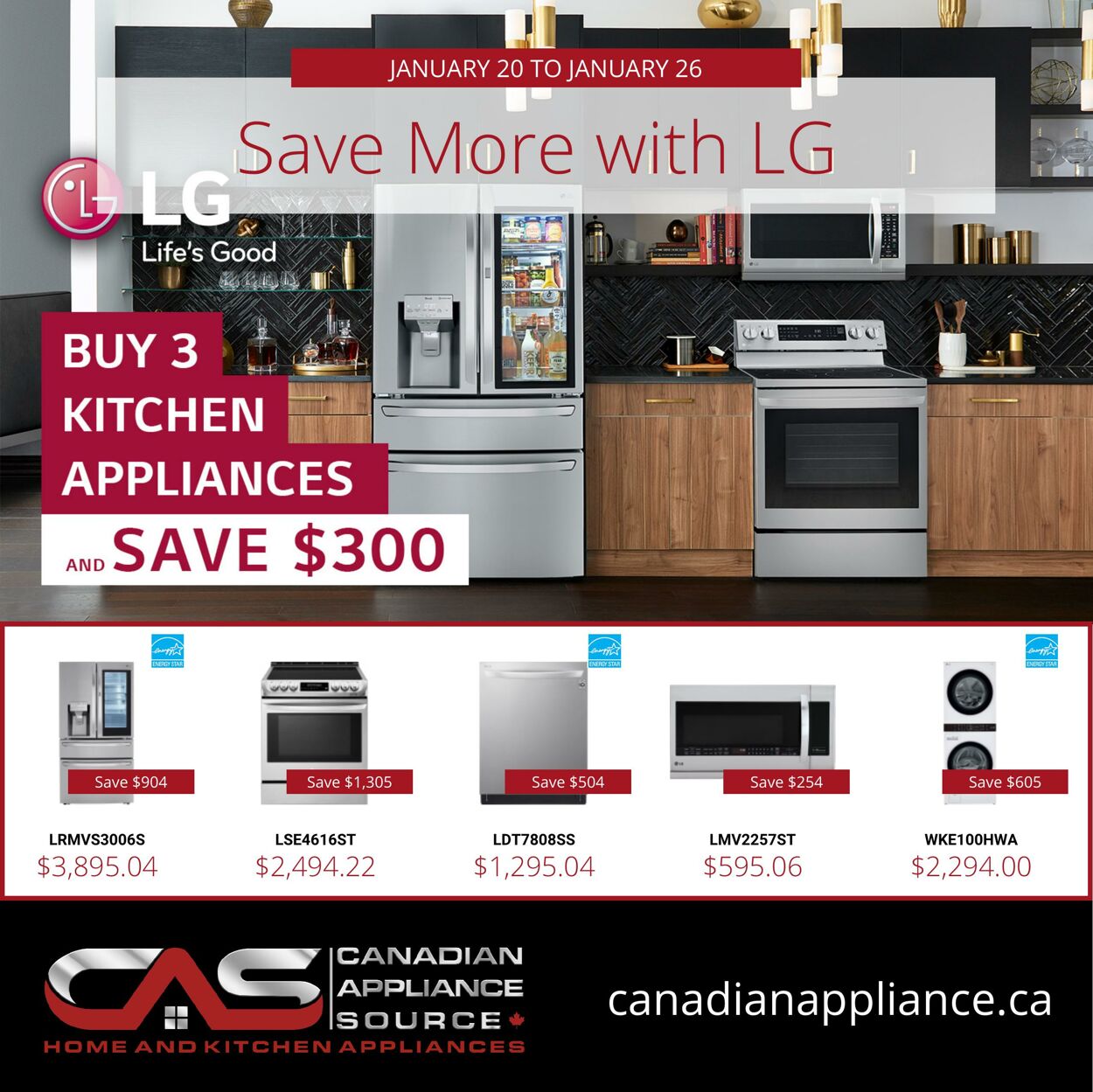 Flyer Canadian Appliance Source 20.01.2022 - 26.01.2022