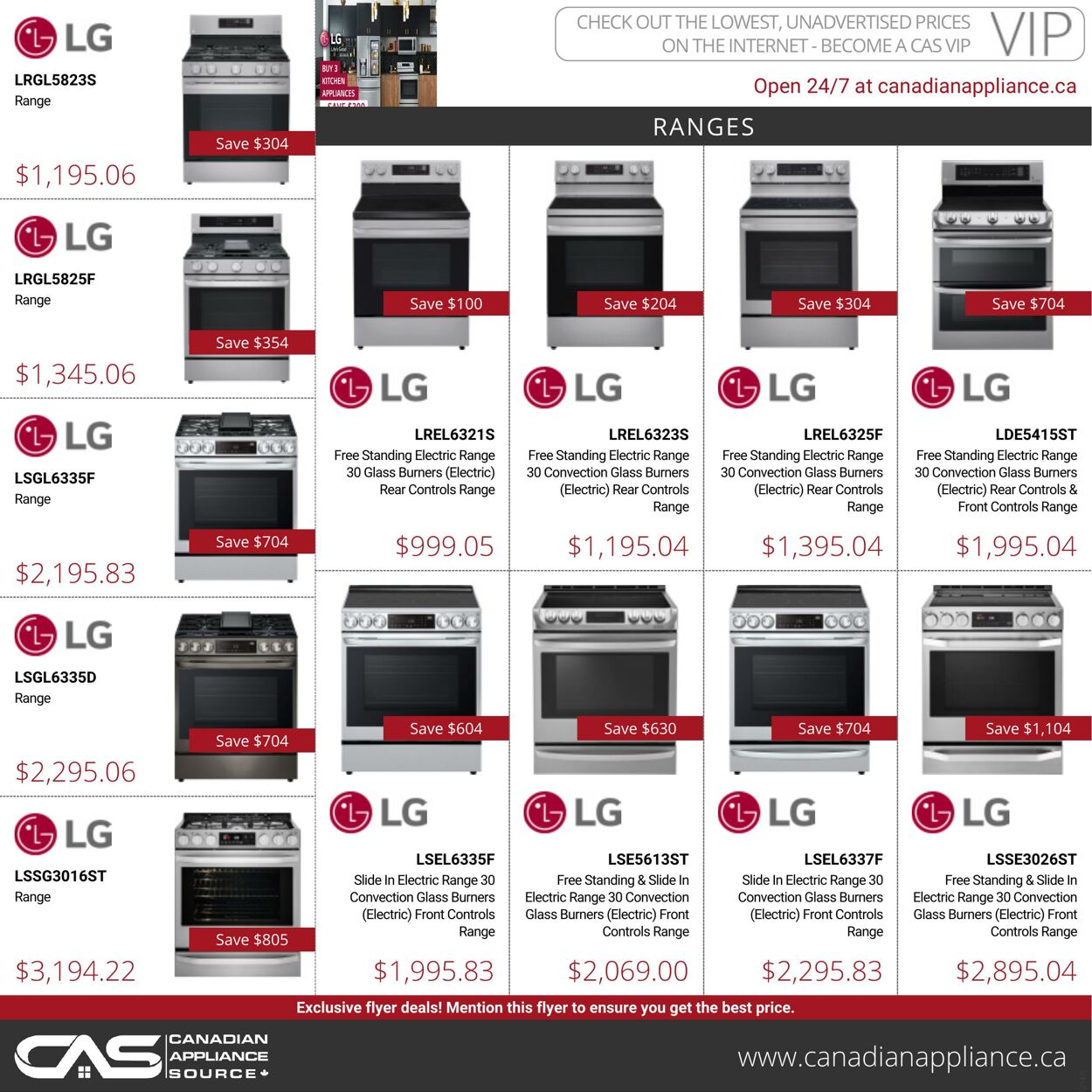 Flyer Canadian Appliance Source 25.11.2021 - 01.12.2021
