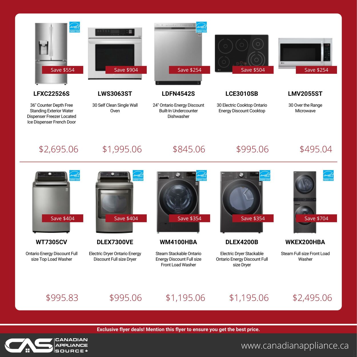 Flyer Canadian Appliance Source 25.11.2021 - 01.12.2021