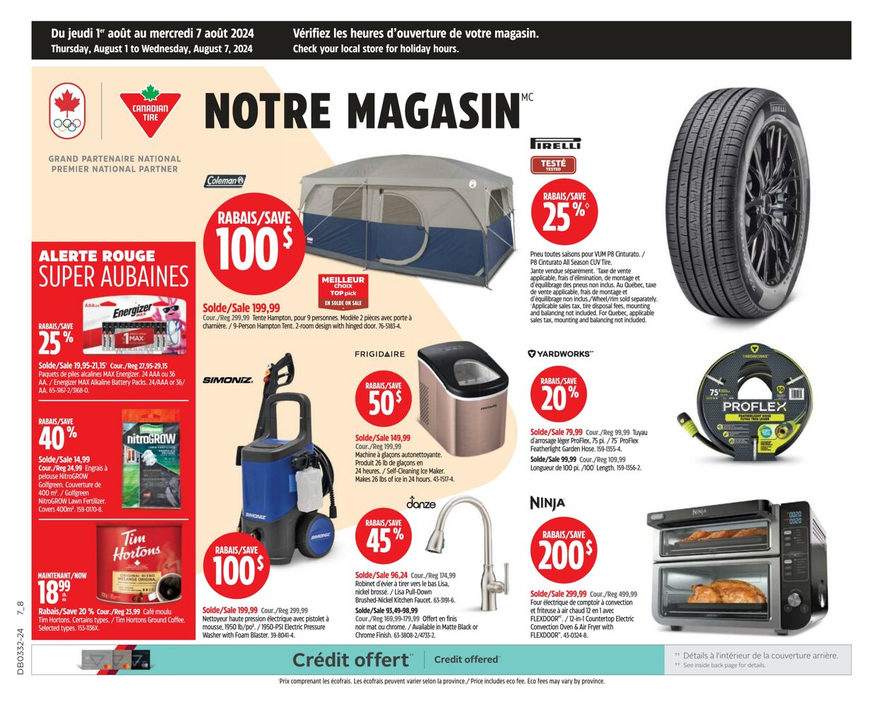 Flyer Canadian Tire 01.08.2024 - 07.08.2024