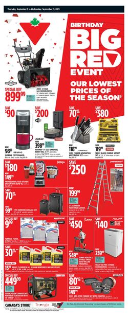Flyer Canadian Tire 31.08.2023 - 20.09.2023
