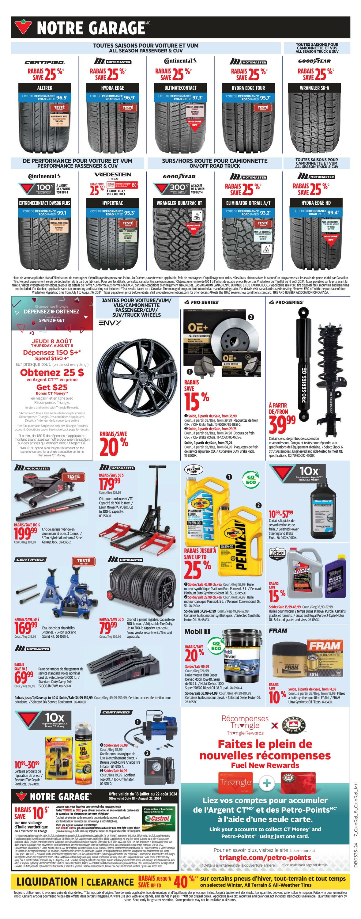 Flyer Canadian Tire 08.08.2024 - 15.08.2024