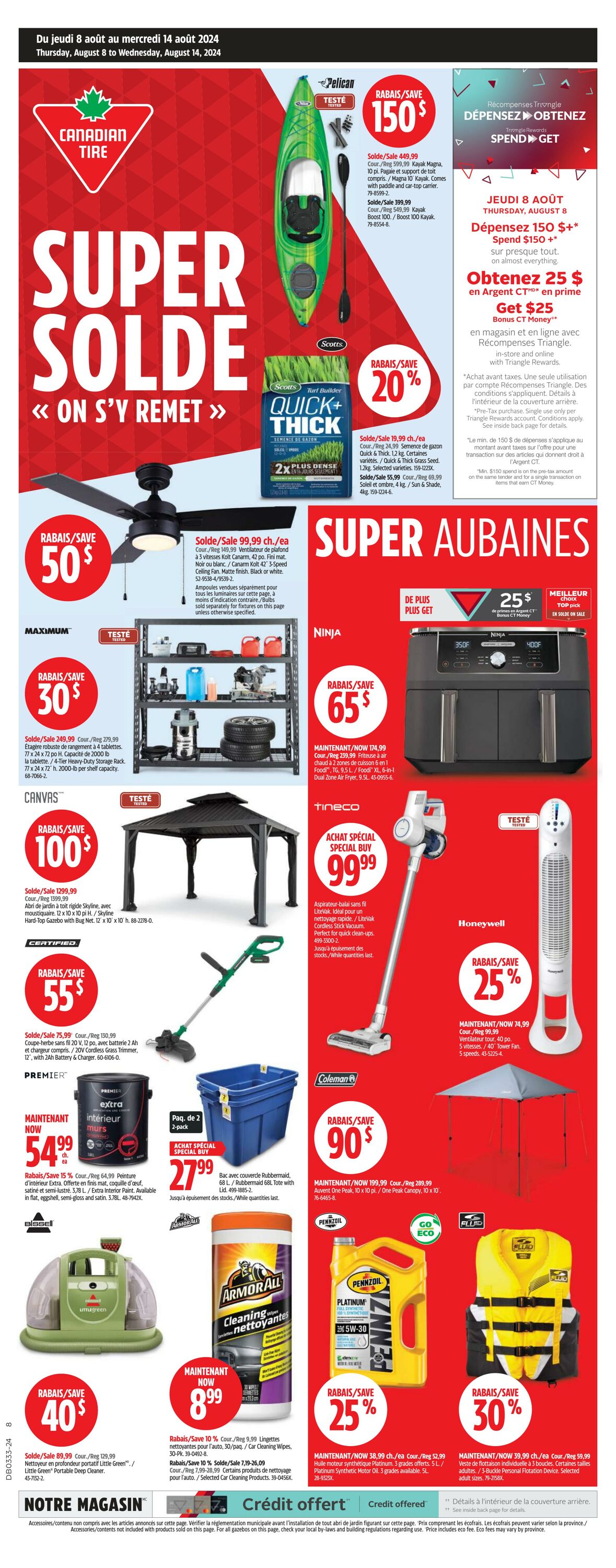 Flyer Canadian Tire 08.08.2024 - 15.08.2024