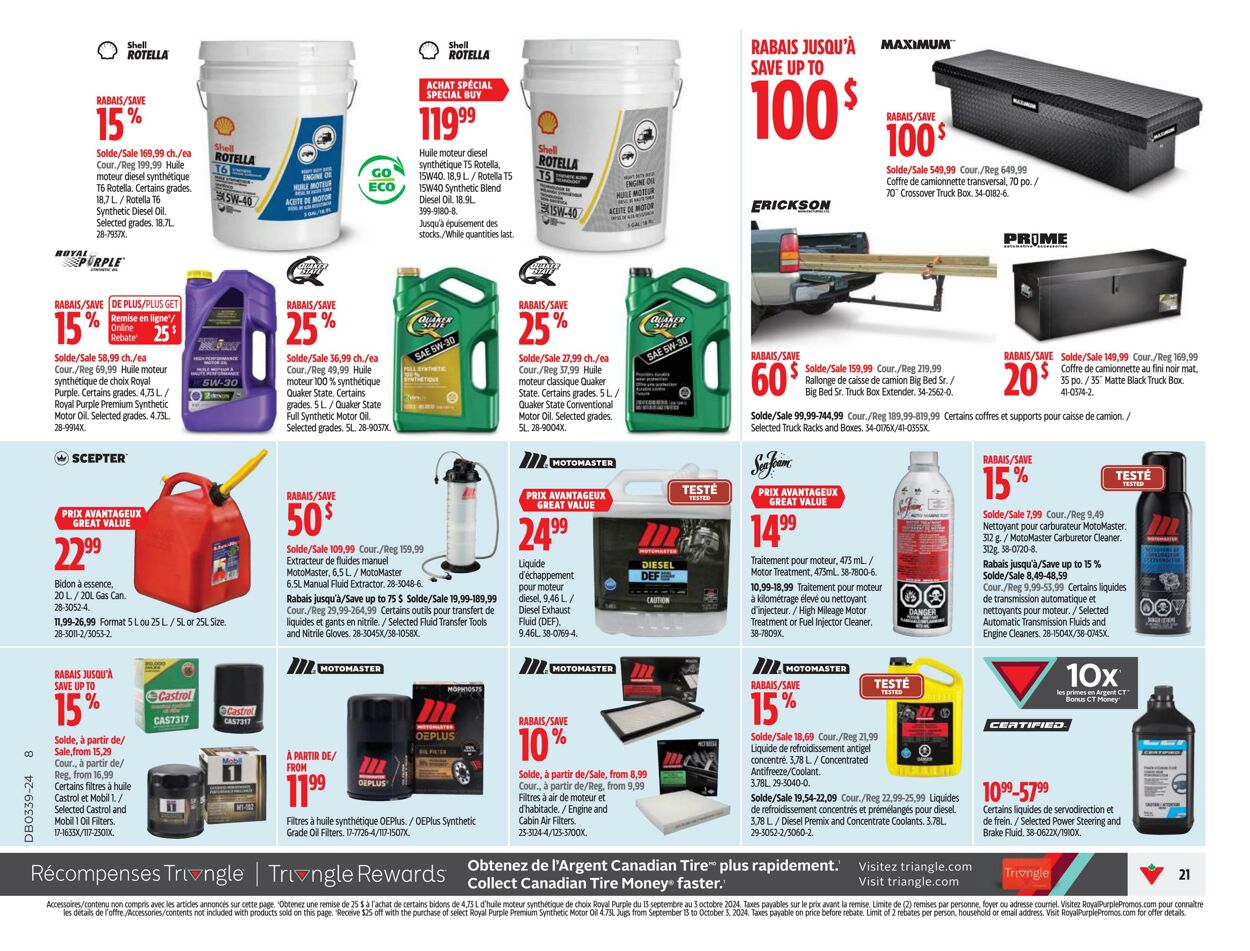 Flyer Canadian Tire 19.09.2024 - 26.09.2024