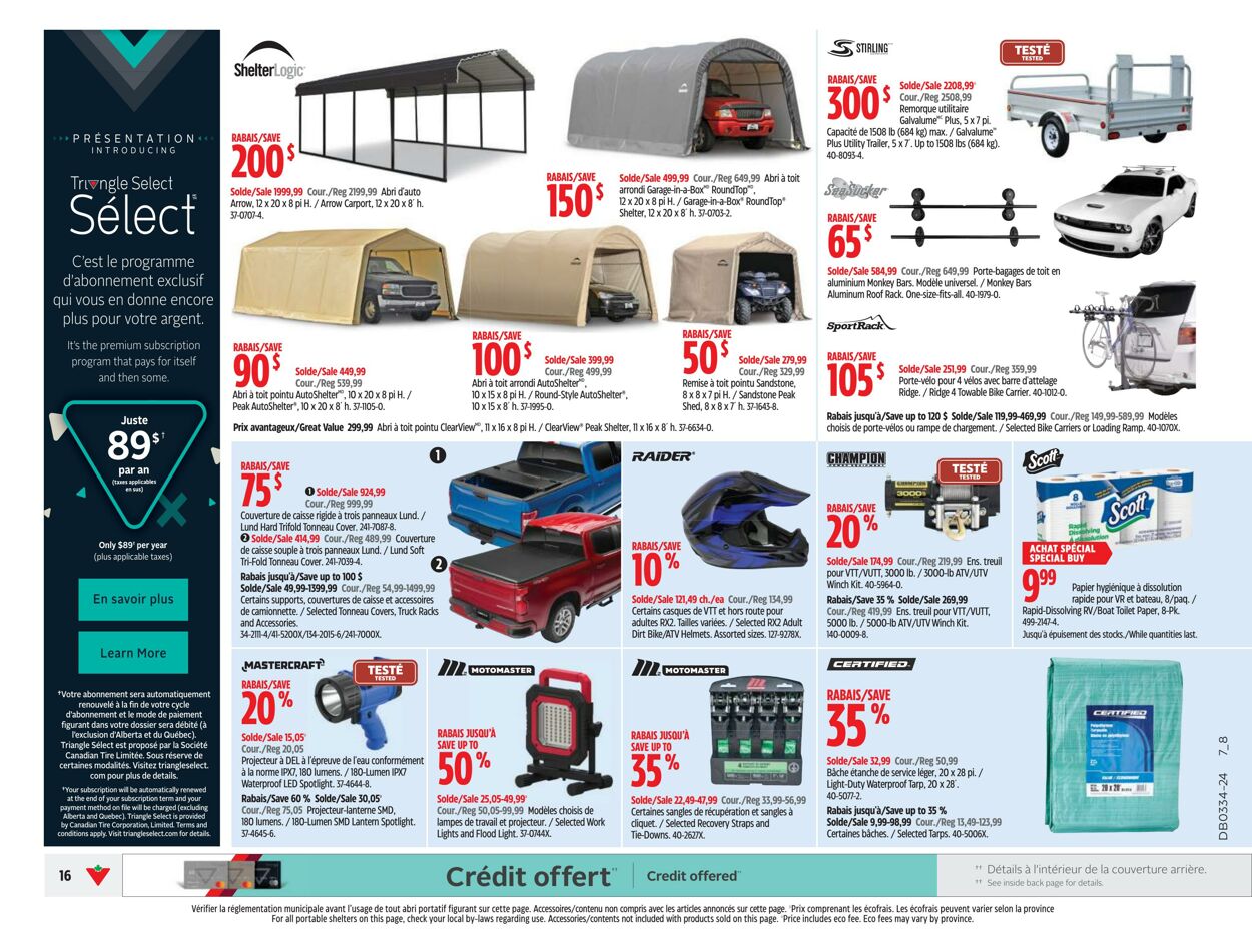 Flyer Canadian Tire 15.08.2024 - 21.08.2024