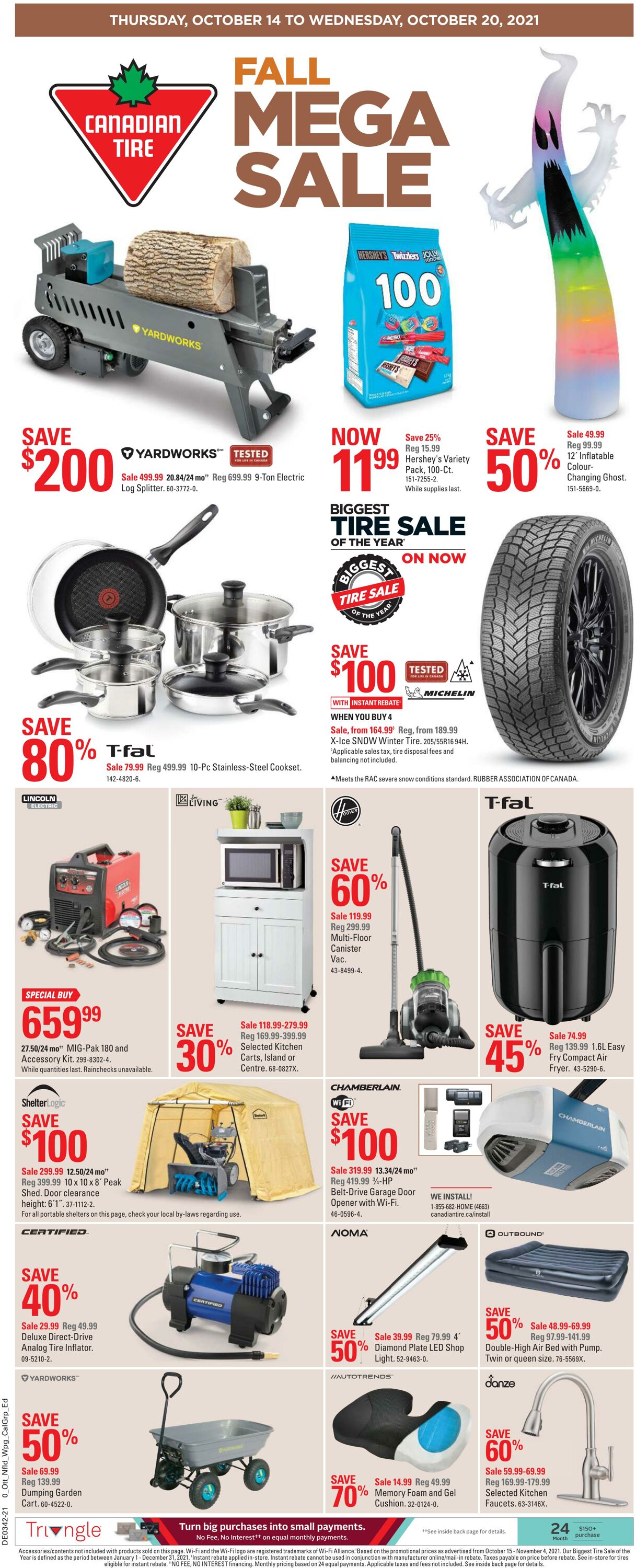 Flyer Canadian Tire 14.10.2021 - 20.10.2021