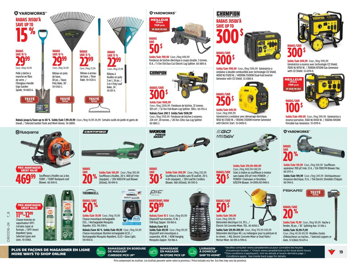 Flyer Canadian Tire 29.08.2024 - 04.09.2024