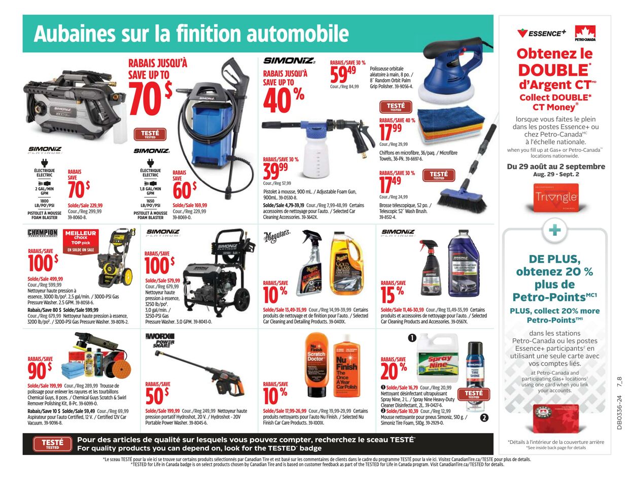 Flyer Canadian Tire 29.08.2024 - 04.09.2024