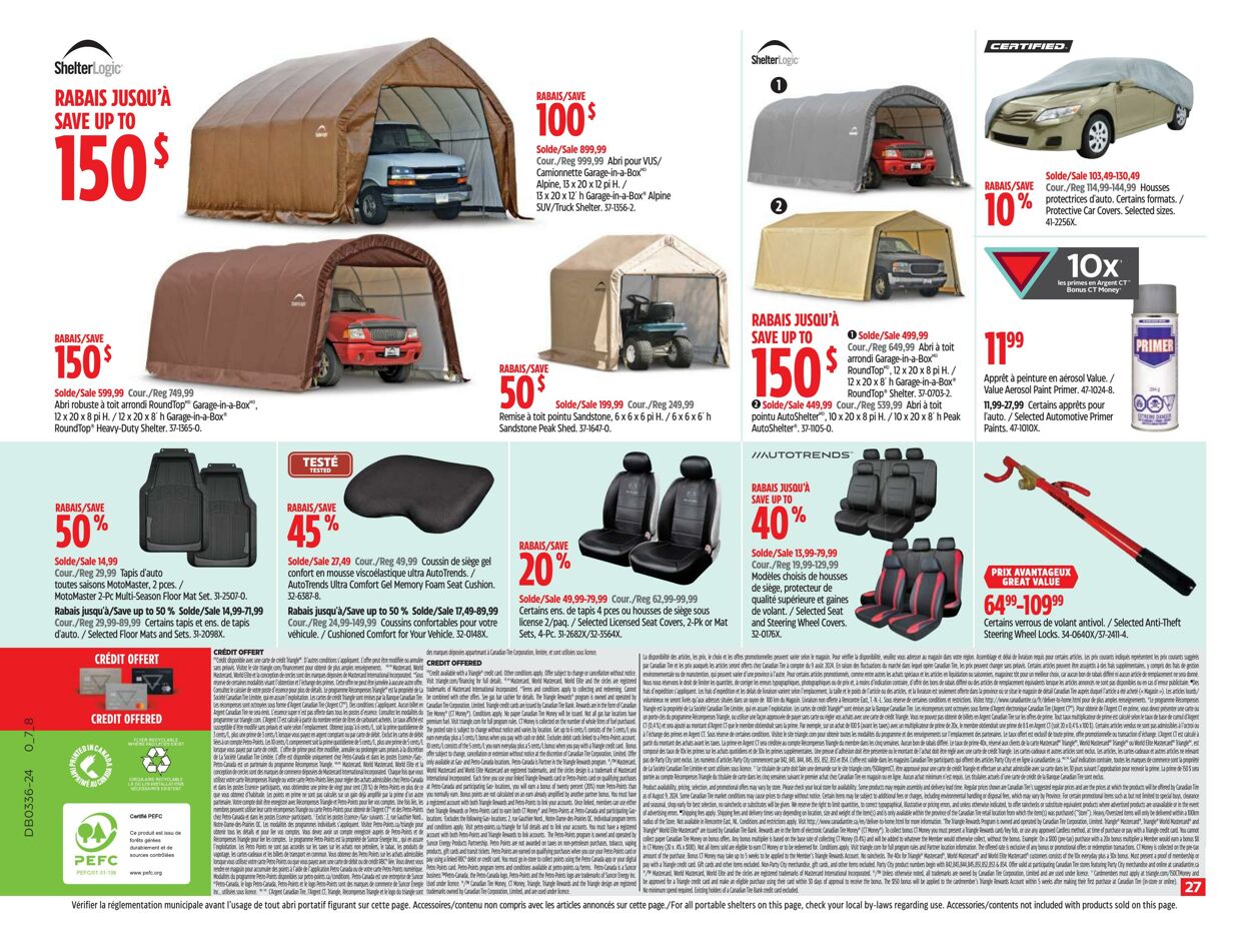 Flyer Canadian Tire 29.08.2024 - 04.09.2024