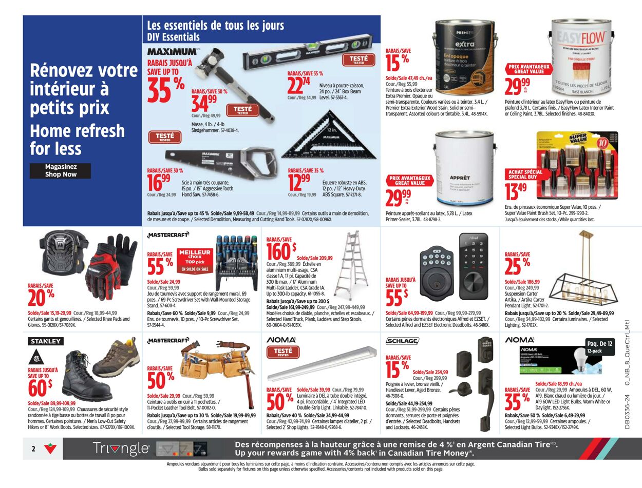 Flyer Canadian Tire 29.08.2024 - 04.09.2024