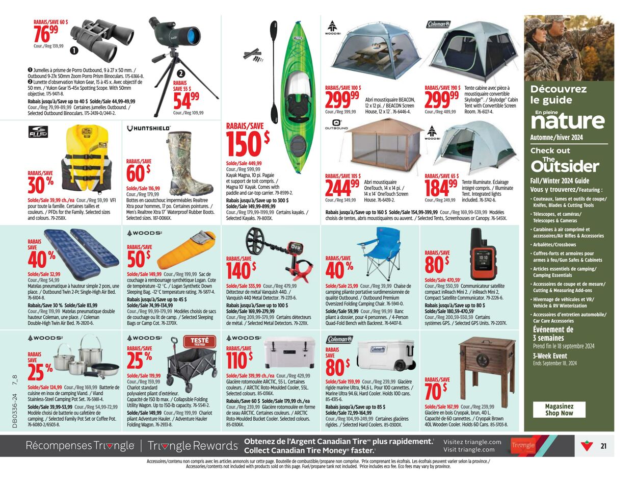 Flyer Canadian Tire 29.08.2024 - 04.09.2024