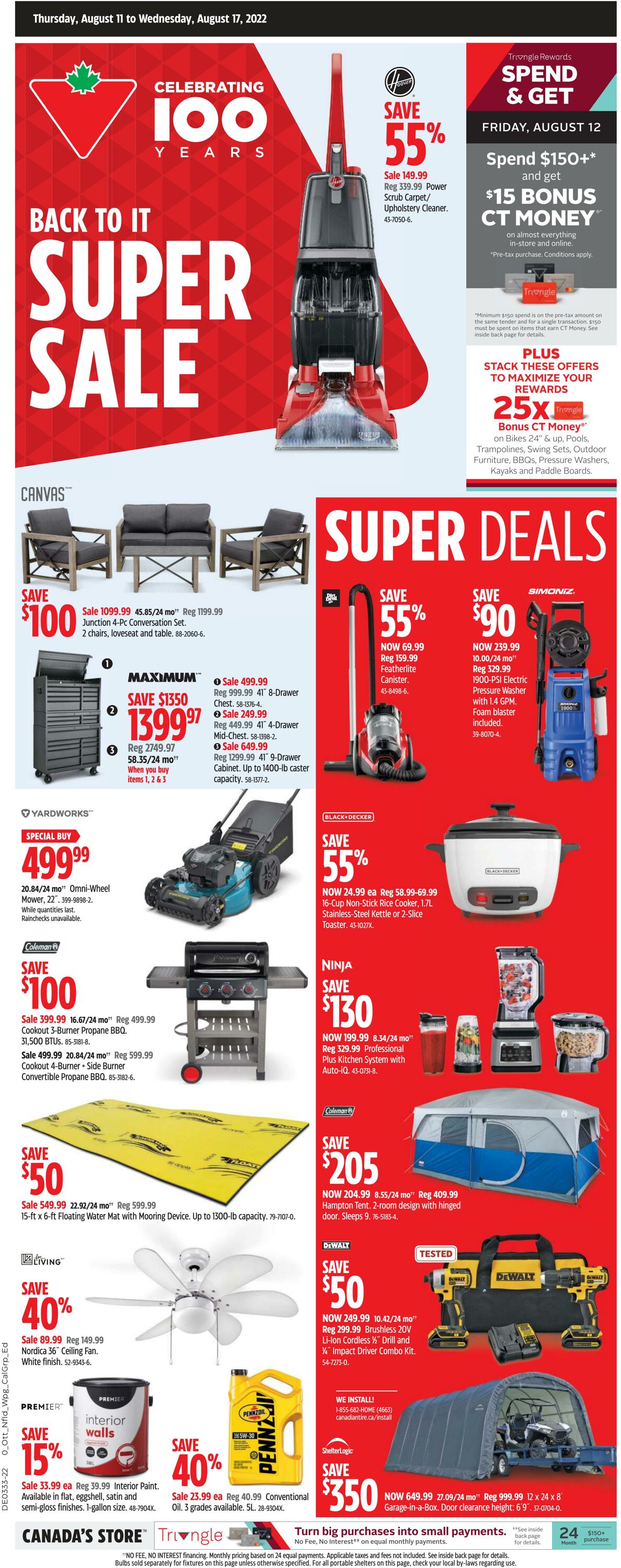 Flyer Canadian Tire 11.08.2022-17.08.2022