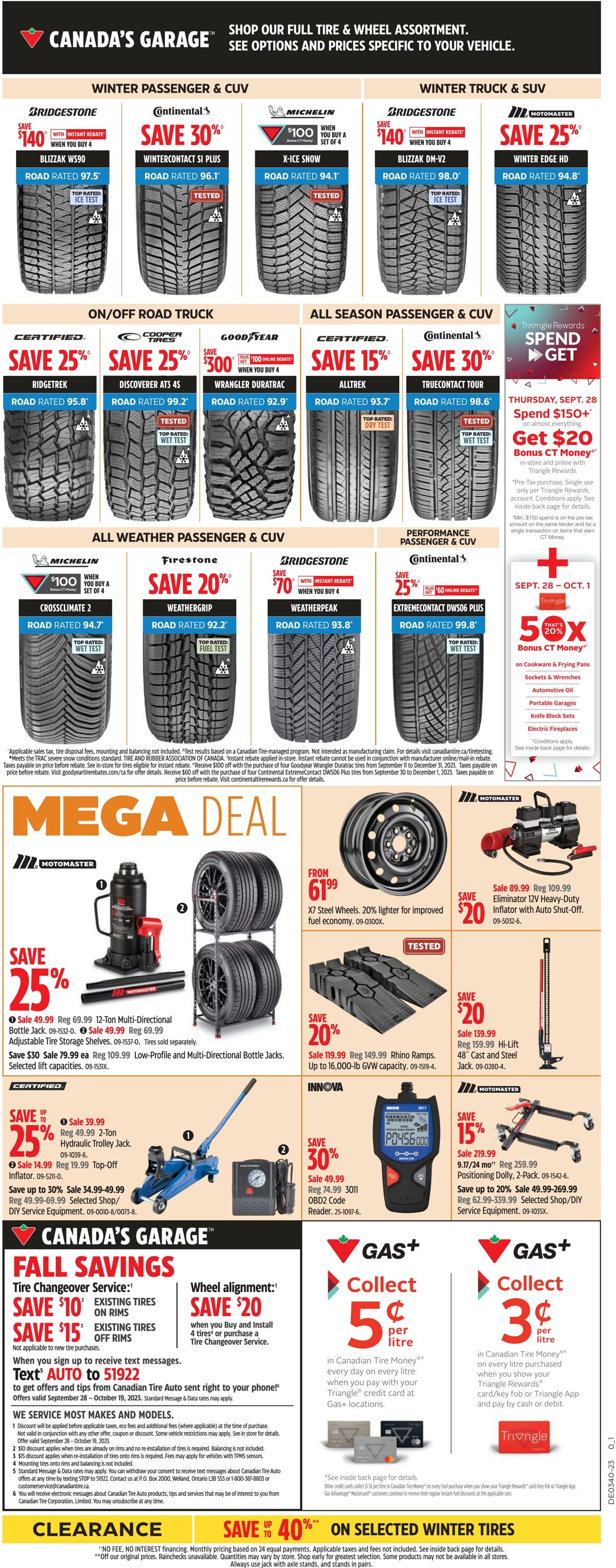 Flyer Canadian Tire 28.09.2023 - 04.10.2023