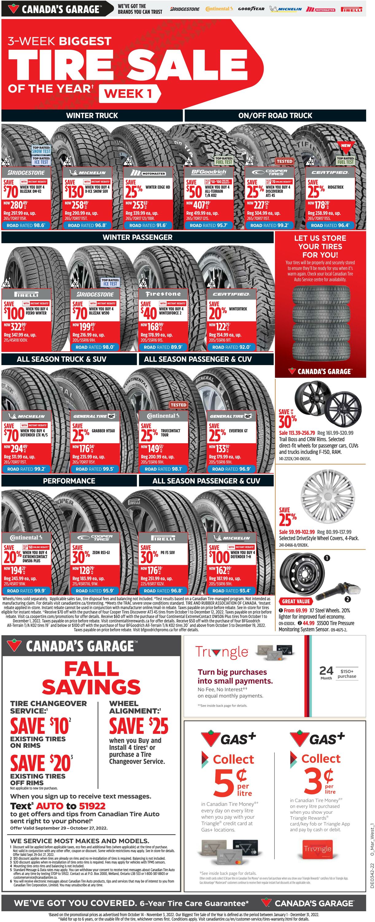 Flyer Canadian Tire 13.10.2022 - 19.10.2022