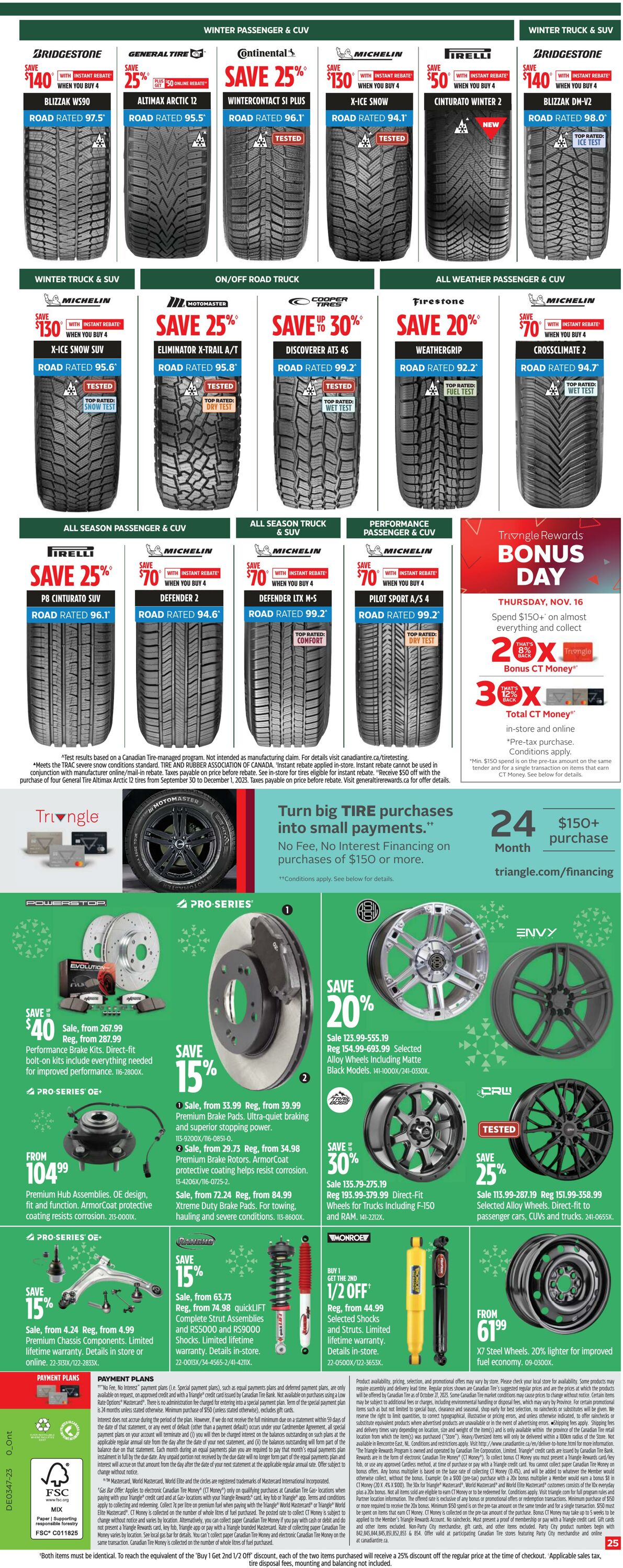 Flyer Canadian Tire 16.11.2023 - 22.11.2023