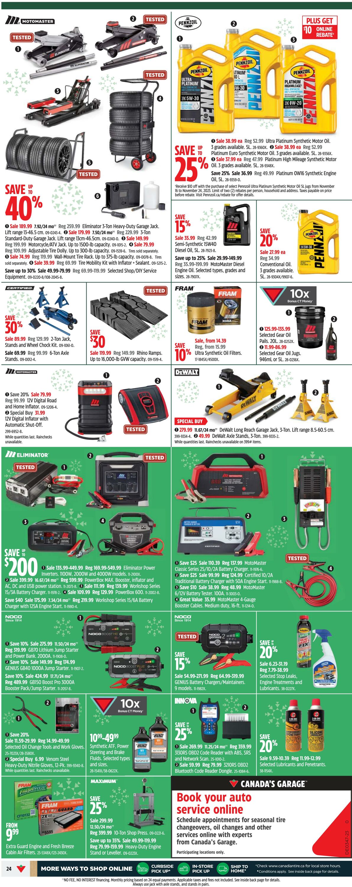 Flyer Canadian Tire 16.11.2023 - 22.11.2023