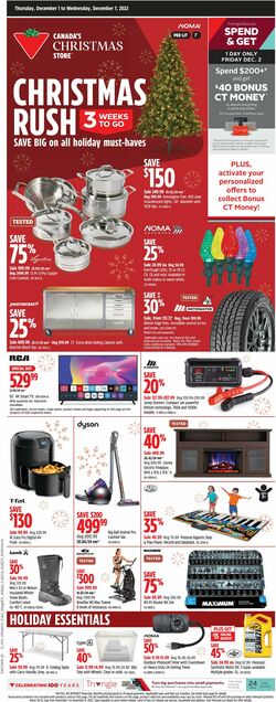 Flyer Canadian Tire 01.12.2022-07.12.2022