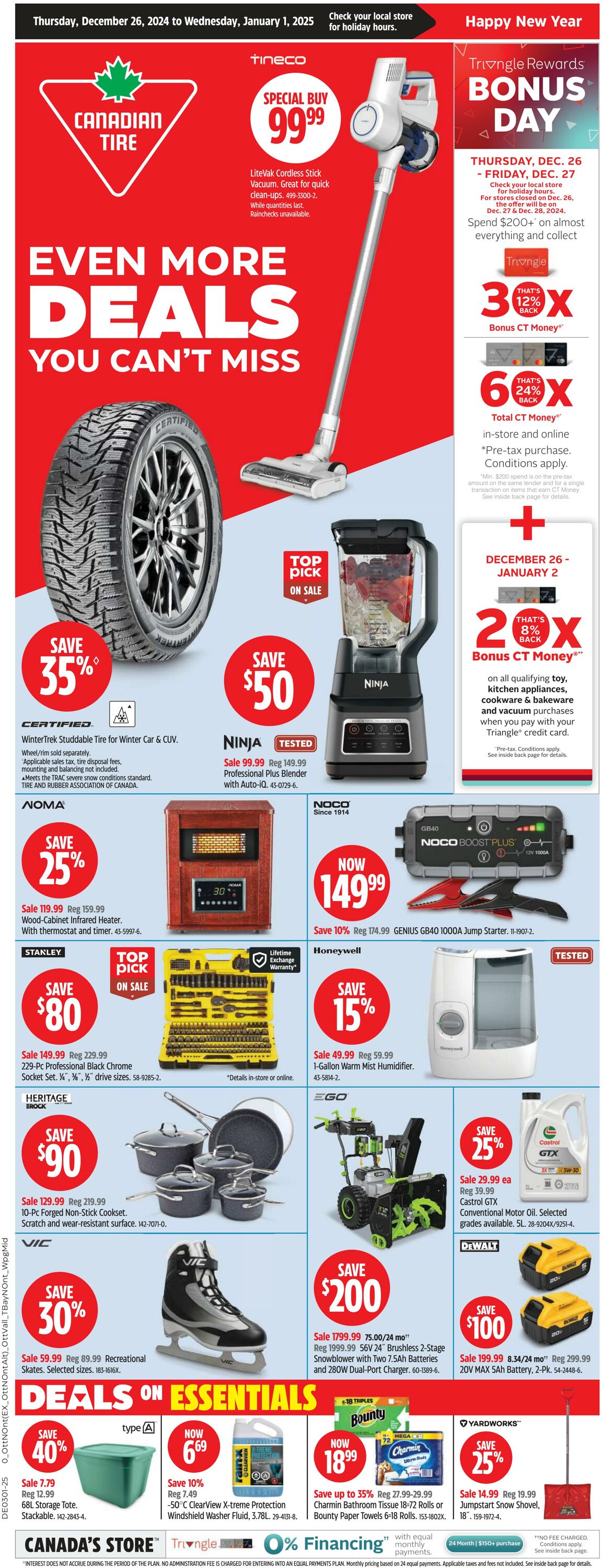 Flyer Canadian Tire 26.12.2024 - 01.01.2025