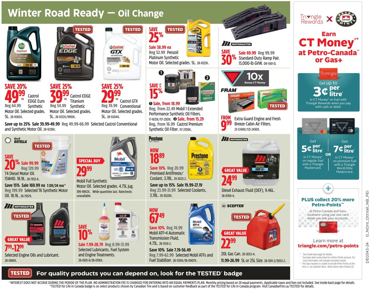 Flyer Canadian Tire 17.10.2024 - 23.10.2024