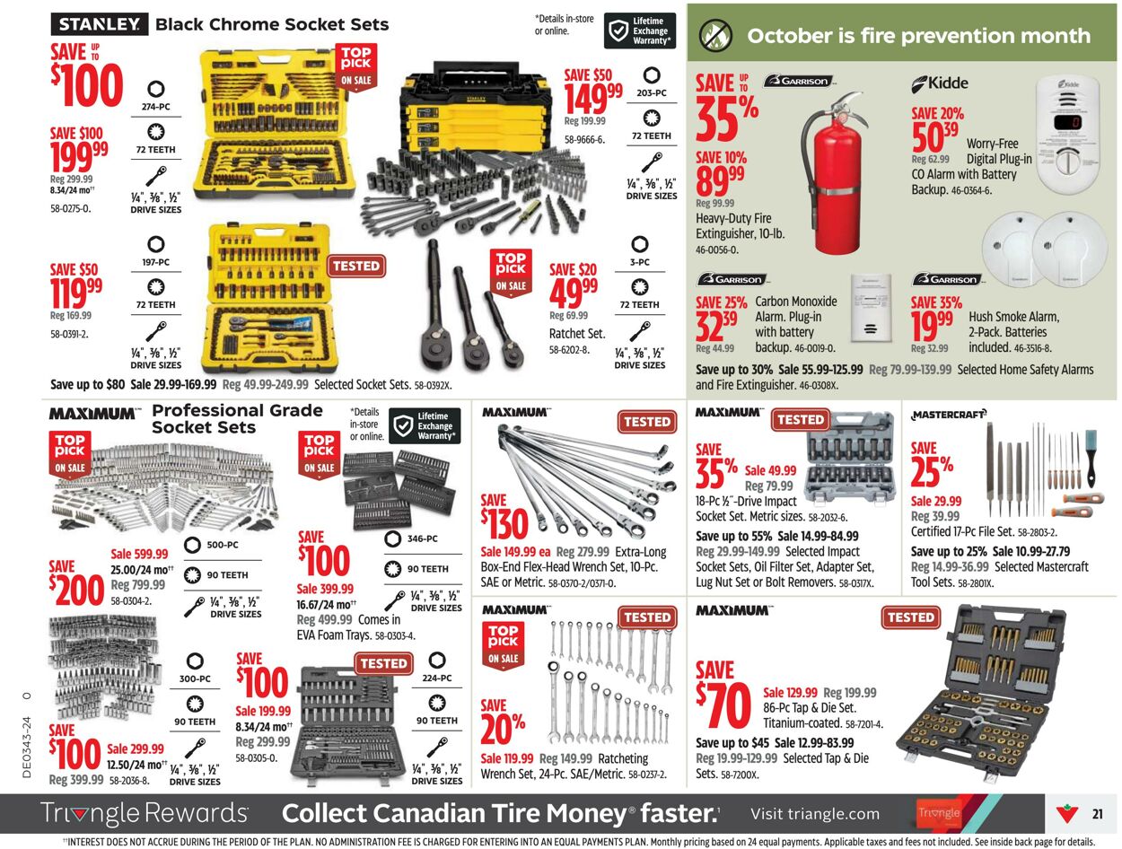 Flyer Canadian Tire 17.10.2024 - 23.10.2024