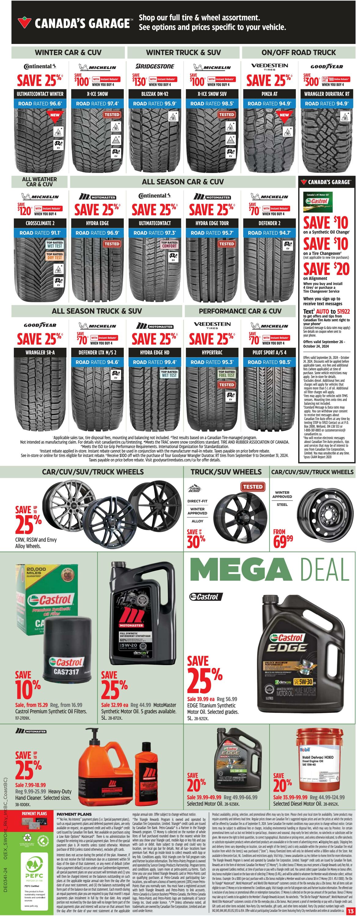 Flyer Canadian Tire 03.10.2024 - 09.10.2024