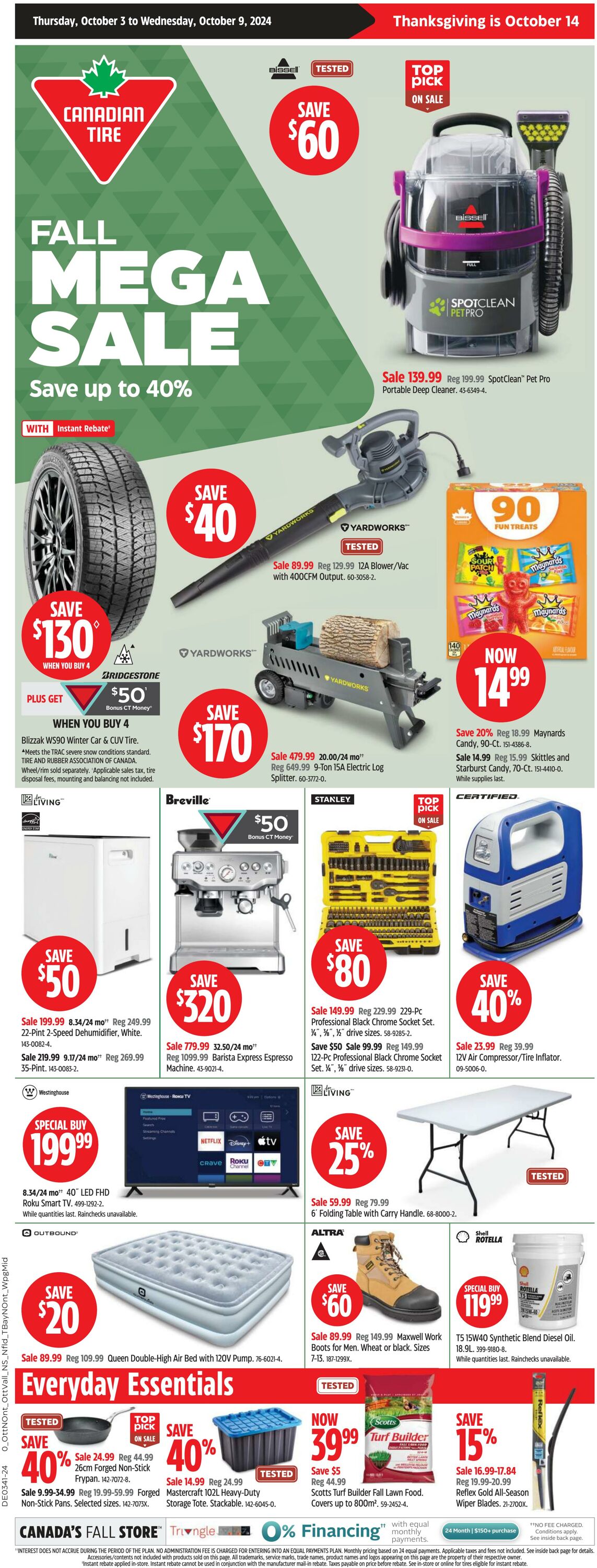 Flyer Canadian Tire 03.10.2024 - 09.10.2024