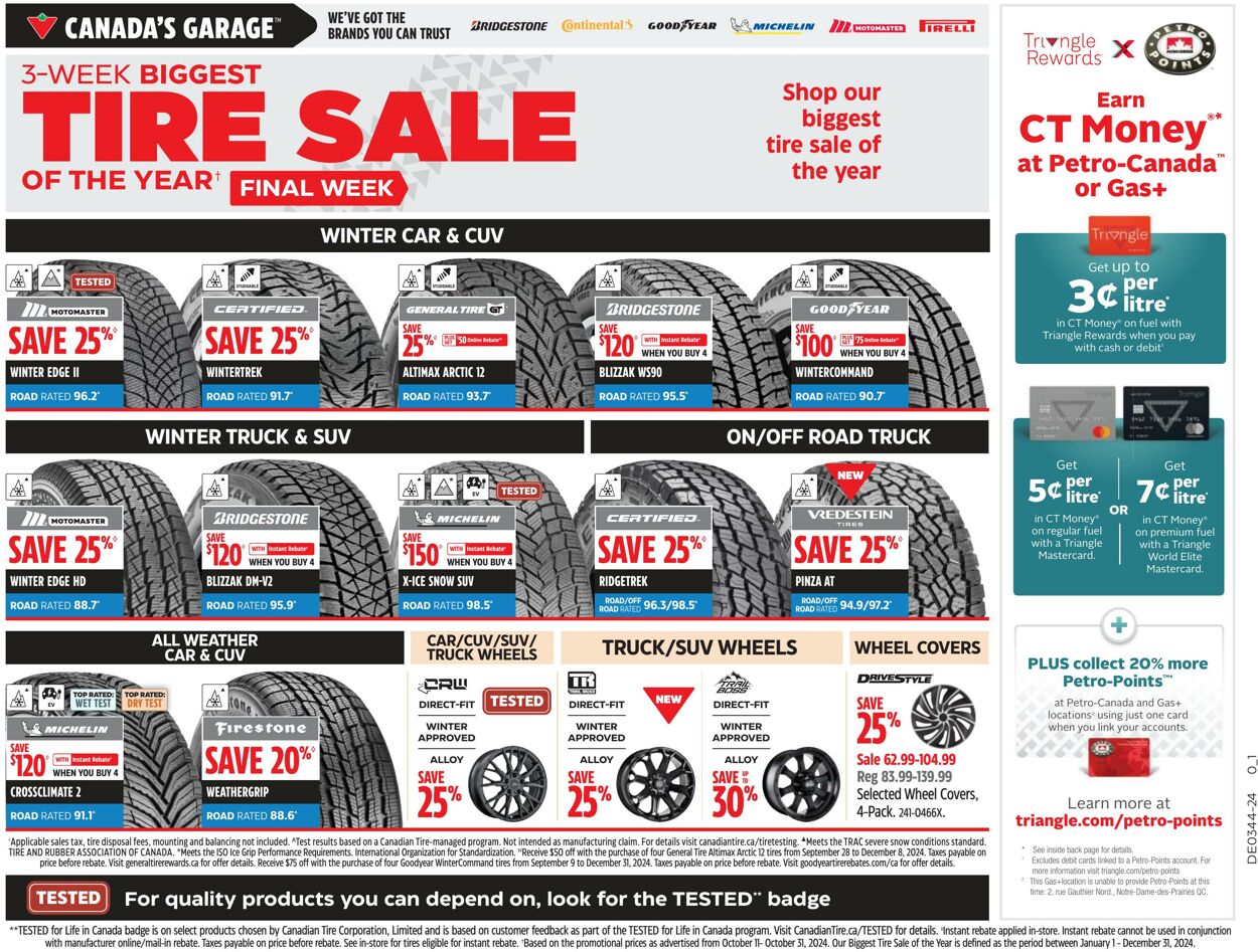 Flyer Canadian Tire 24.10.2024 - 30.10.2024